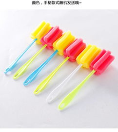 厨房清洁神器 多功能长柄海绵杯刷